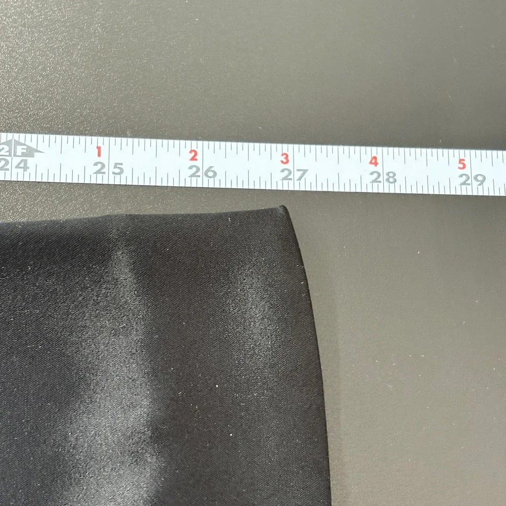 St. John Caviar Women Pants 2 Black Emma Satin Straight Leg Side Zip Luxury - Picture 13 of 15